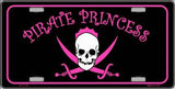 Pirate Princess Metal Novelty License Plate