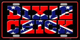 Dixie Chick Confederate Flag Background Metal Novelty License Plate