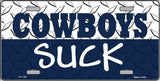 Dallas Cowboys Suck Metal Novelty License Plate