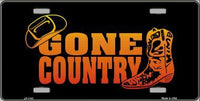 Gone Country Metal Novelty License Plate