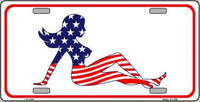 American Mud Flap Lady Metal Novelty License Plate