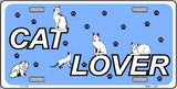 Cat Lover Metal Novelty License Plate