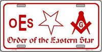 Order Of The Eastern Star Metal Novelty License Plate