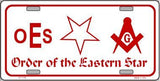 Order Of The Eastern Star Metal Novelty License Plate