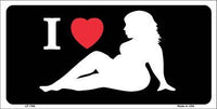 I Love Full Figured Women Metal Novelty License Plate