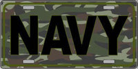 Navy Metal Novelty License Plate