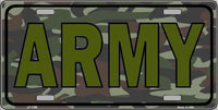 Army Metal Novelty License Plate