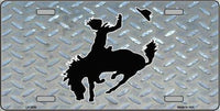 Bucking Bronco Metal Novelty License Plate