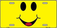 Happy Smiley Face Metal Novelty License Plate