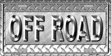 Off Road Diamond Metal Novelty License Plate