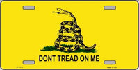 Don't Tread on Me Novelty Metal License Plate