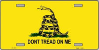 Don't Tread On Me Metal Novelty License Plate