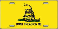 Don't Tread On Me Metal Novelty License Plate