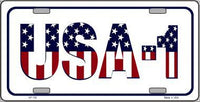 USA 1 Metal Novelty License Plate