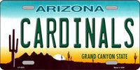 Arizona Cardinals Arizona State Background Novelty Metal License Plate