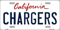 San Diego Chargers California State Background Novelty Metal License Plate