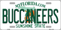 Tampa Bay Buccaneers Florida State Background Novelty Metal License Plate