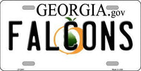Atlanta Falcons Georgia State Background Novelty Metal License Plate