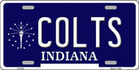 Indianapolis Colts Indiana State Background Novelty Metal License Plate
