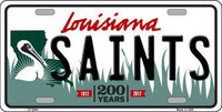 New Orleans Saints Louisiana State Background Novelty Metal License Plate