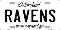 Baltimore Ravens Maryland State Background Novelty Metal License Plate