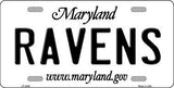 Baltimore Ravens Maryland State Background Novelty Metal License Plate