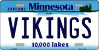 Minnesota Vikings Minnesota State Background Novelty Metal License Plate