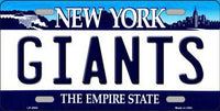 New York Giants New York State Background Novelty Metal License Plate