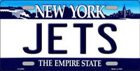 New York Jets New York State Background Novelty Metal License Plate