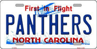Carolina Panthers North Carolina State Background Novelty Metal License Plate