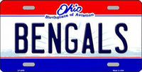 Cincinnati Bengals Ohio State Background Novelty Metal License Plate
