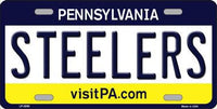 Pittsburgh Steelers Pennsylvania State Background Novelty Metal License Plate
