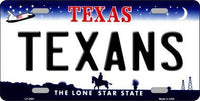 Houston Texans Texas State Background Novelty Metal License Plate