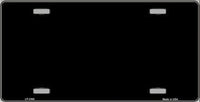 Solid Black Background Novelty Metal License Plate