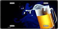 Full Beer Mug Novelty Metal License Plate