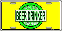 Genuine Beer Drinker Novelty Metal License Plate