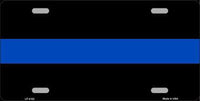 Thin Blue Police Line Novelty Metal License Plate