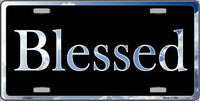 Blessed Sky Blue Clouds Novelty Metal License Plate