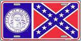 Georgia State Flag Novelty Metal License Plate