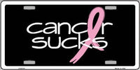 Cancer Sucks Novelty Metal License Plate