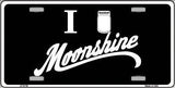 I Love Moonshine Novelty Metal License Plate