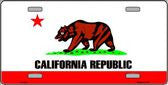 California State Flag Novelty Metal License Plate