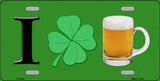 Shamrock Beer Green Novelty Seasonal Metal License Plate