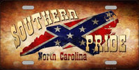 North Carolina Southern Pride Novelty Metal License Plate