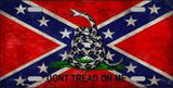 Don't Tread On Me Confederate Flag Novelty Metal License Plate