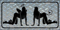 Angel and Devil Metal Novelty License Plate