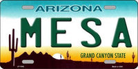 Mesa Arizona Background Metal Novelty License Plate