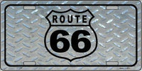 Route 66 Diamond Shield Metal Novelty License Plate