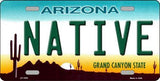 Native  Background Metal Novelty License Plate