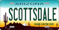 Scottsdale Arizona Background Metal Novelty License Plate